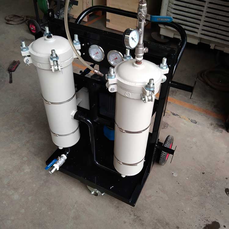 華豫生產(chǎn)供應(yīng)雙筒過濾精密濾油機(jī) 濾油小車